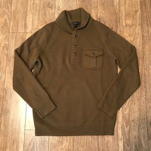 **SOLD** NWOT Jcrew Military Shawl Henley Sweater